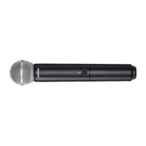 Shure BLX24/SM58 UHF Wireless Microphone System - Perfect for Church, Karaoke, Vocals - 14-Hour Battery Life, 300 ft Range | Includes SM58 Handheld Vocal Mic, Single Channel Receiver