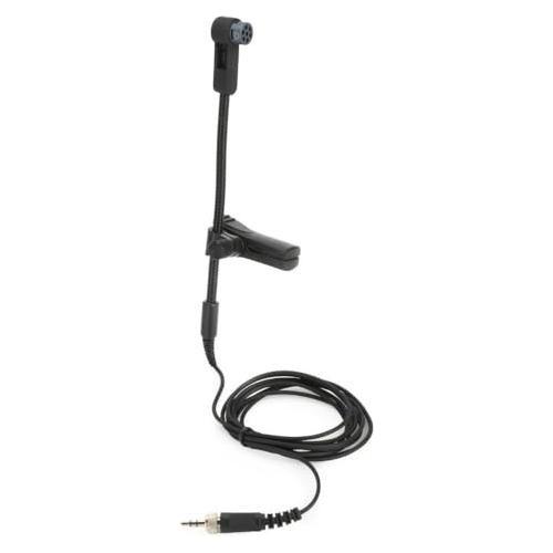 Liquid Audio Sennheiser 908 B Condenser Gooseneck Clip-on Microphone Bundle w/Pig Hog PHM10 8mm Mic Cable Polishing Cloth