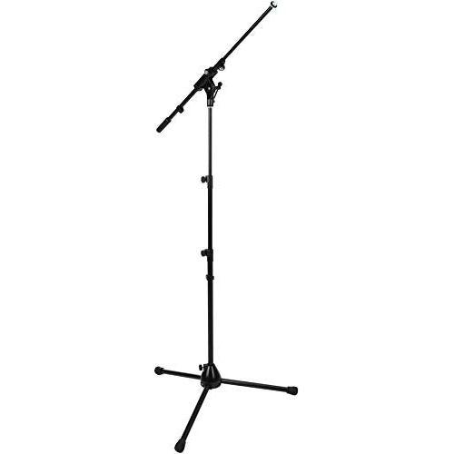 K&M Konig & Meyer 25200.500.55 Microphone Stand With 2 Piece Telescopic Boom Arm | Easy Height Adjustment | Folding Leg Design | Non-Slip Tripod Base | Pro Grade for all Musicians | German Made