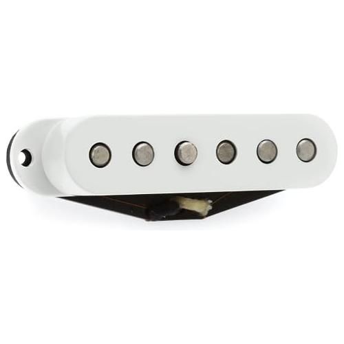 DiMarzio DP175SW True Velvet Middle Pickup, White Bundle w/ 12x Fender Guitar Picks, and Liquid Audio Polishing Cloth