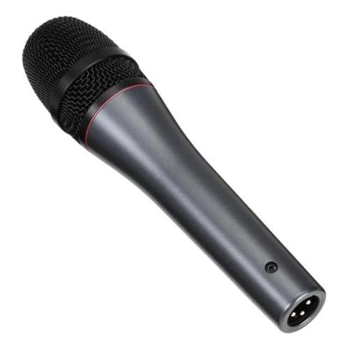 Liquid Audio Sennheiser E 865 Supercardioid Condenser Handheld Vocal Microphone Bundle w/Pig Hog PHM10 8mm Mic Cable Polishing Cloth