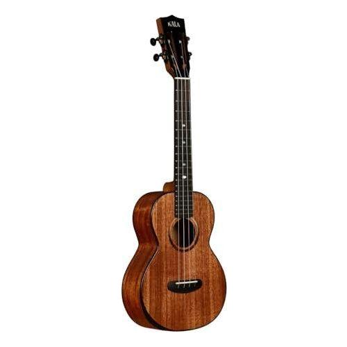 Kala Contour All Solid Gloss Mahogany Tenor Ukulele with Bag, KA-CT-SMH-TG Bundle w/Kala KKBL Klipz Tuner in Blue and Liquid Audio Polishing Cloth