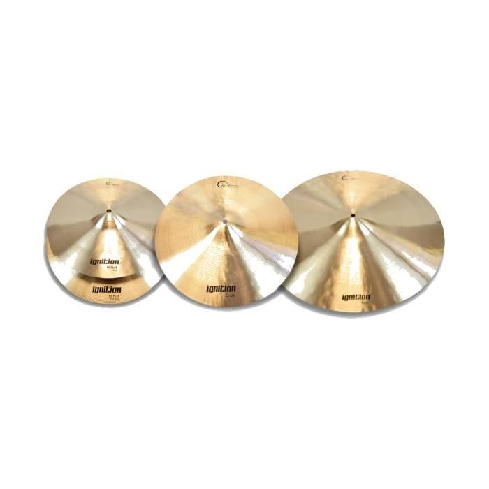 Dream Cymbals and Gongs IGNCP3 Ignition 3 Piece Cymbal Pack 14"/16"/20" Cymbals Bundle w/Liquid Audio Polishing Cloth