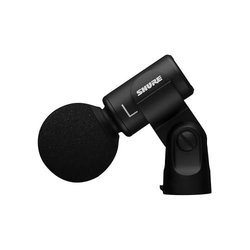 Shure Digital Stereo Condenser Microphone for Apple and Android, with Manfrotto PIXI Tripod, Phone Clamp, Mount, iOS and USB-C Cables for Next-Level Compatibility and Connectivity