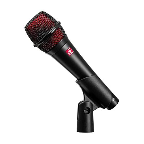 SE Electronics V7 BLACK Studio Grade Handheld Supercardioid Microphone with Shock Mount (Black)