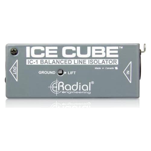 Radial Engineering IceCube Balanced XLR Line Isolator Bundle w/Pig Hog PHM10 8mm Mic XLR Cable & Liquid Audio Polishing Cloth