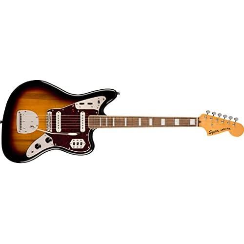 Squier Classic Vibe 70s Jaguar Electric Guitar, with 2-Year Warranty, 3-Color Sunburst, Laurel Fingerboard