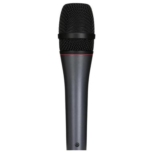 Liquid Audio - Sennheiser E 865-S Supercardioid Condenser Handheld Vocal Microphone with Switch Bundle w/Pig Hog PHM10 8mm Mic Cable Polishing Cloth