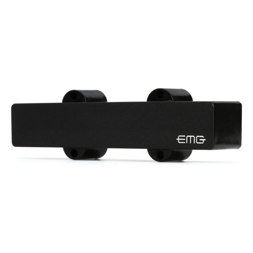 EMG PJ Set Active Ceramic PJ Bass Pickup Set, Black Bundle w/ 12x Guitar Picks and Liquid Audio Polishing Cloth