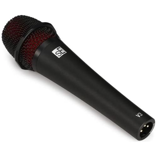 Liquid Audio sE Electronics V3 Cardioid Dynamic Vocal Microphone Bundle w/Pig Hog PHM10 8mm Mic Cable Polishing Cloth