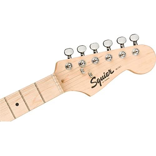 Squier Mini Jazzmaster Electric Guitar, with 2-Year Warranty, Olympic White, Maple Fingerboard