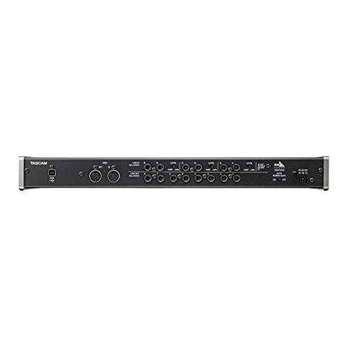 Tascam US-16x08 Rackmount USB Audio/MIDI Interface for Recording, Drum Recording, 8 XLR/8 1/4" Inputs, 8 Outputs, Control Software,Black