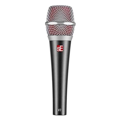 Liquid Audio sE Electronics V7 Supercardioid Dynamic Vocal Microphone Bundle w/Pig Hog PHM10 8mm Mic Cable Polishing Cloth