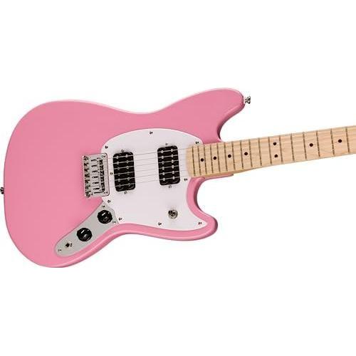 Squier Sonic Mustang Electric Guitar, with 2-Year Warranty, Flash Pink, Maple Fingerboard