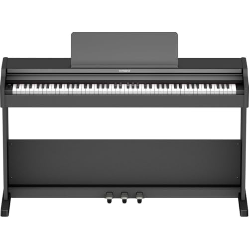 Roland RP107 Digital Compact and Affordable Home Piano with Traditional Upright Styling | Perfect for Beginners |Onboard Bluetooth & More,Black