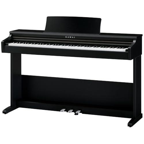 Kawai KDP75 Digital Piano in an Embossed Black Finish Bundle with Kawai F-10H Damper Pedal and Liquid Audio Polishing Cloth