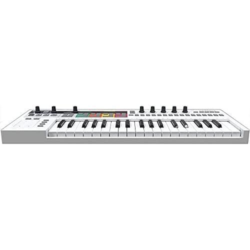 Arturia KeyStep Pro 37-Key Keyboard Controller & Sequencer Bundle w/Samson Headphones, Power Adapter & Liquid Audio Polishing Cloth (4 Items)