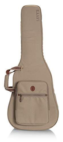 Levy's Leathers Deluxe Gig Bag for Electric Guitars with Padded Backpack Straps and Large Exterior Pocket