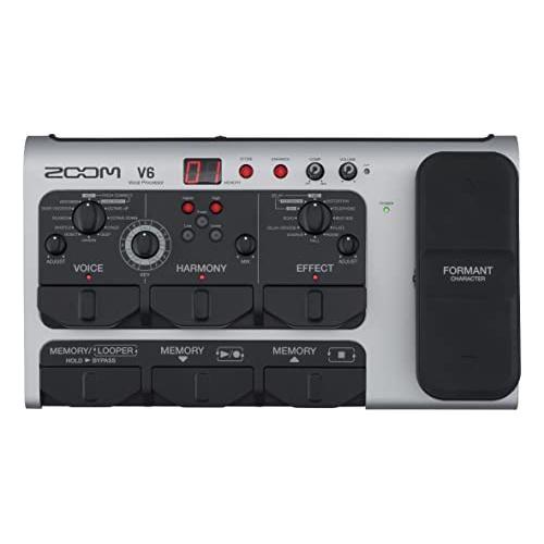 Zoom V6-SP Vocal Processor, Vocal Effects Pedal, Formant Pedal, Harmony, Looper, 10 Studio Grade Effects, For Studio and Live Performance