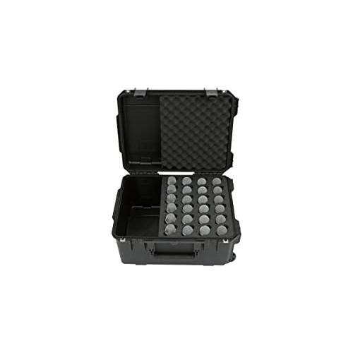 SKB Injection Molded Case w/Foam for (24) Mics w/storage compartment and wheels