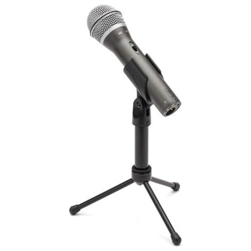 Samson Q2U USB/XLR Dynamic Microphone Bundle with Over Ear Samson Stereo Headphones SR350, Pop Filter, Desktop Tripod, Mic Clip a Windscreen, USB Cable, XLR Cable & Polishing Cloth