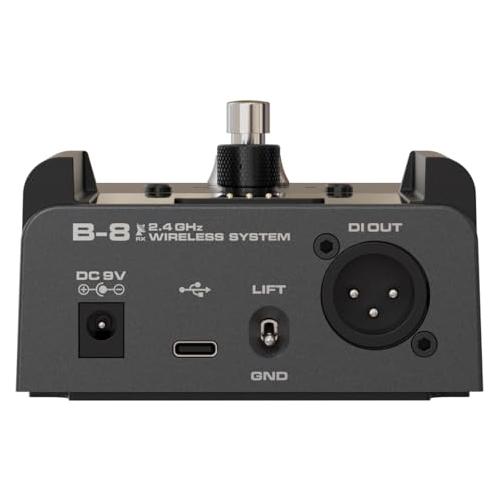 NUX B-8 Wireless System for Guitar, Bass, Various Instruments with Electronic Pickups. Built in Booster/Tuner. Wireless Solution for Gigging, Home Playing