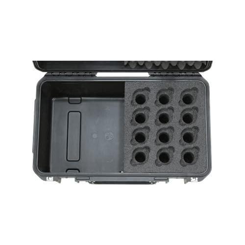 SKB Music iSeries Waterproof 12-Mic Case with Storage Compartment with PE Foam Interior