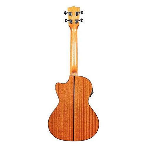 Kala KA-STGE-C Solid Spruce Mahogany Tenor Cutaway Ukulele, Natural w/EQ