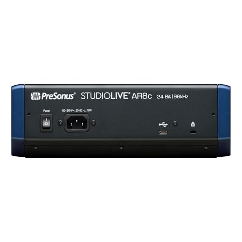 PreSonus StudioLive® AR8c: 8-channel USB-C™ Compatible Audio Interface and Analog Mixer Bundle w/ 4-Pack Pig Hog PHM10 8mm Mic Cable and Liquid Audio Polishing Cloth