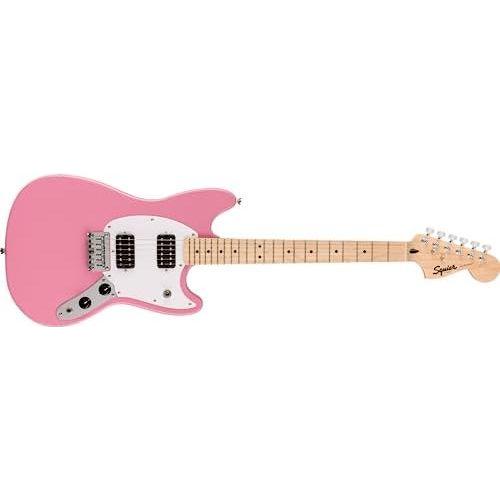 Squier Sonic Mustang Electric Guitar, with 2-Year Warranty, Flash Pink, Maple Fingerboard