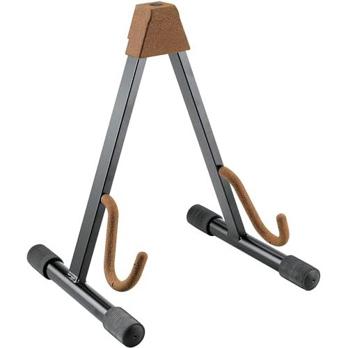 K&M Konig & Meyer Guitar Stand | Fits Electric Guitars | For Adult and Youth Musicians | Black