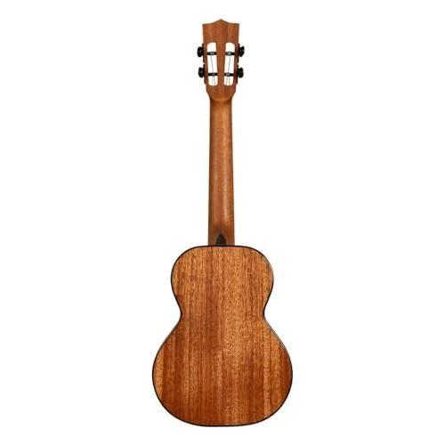 Kala Contour All Solid Gloss Mahogany Tenor Ukulele with Bag, KA-CT-SMH-TG Bundle w/Kala KKBL Klipz Tuner in Blue and Liquid Audio Polishing Cloth