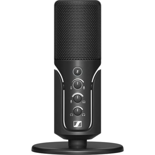 Sennheiser Professional Profile - USB Cardioid Condenser Microphone & Table Stand, 1.2 m USB-C Cable - Mute Button, Built-in Headphone Jack, Gain, Mix & Volume Control, for PC & Mac