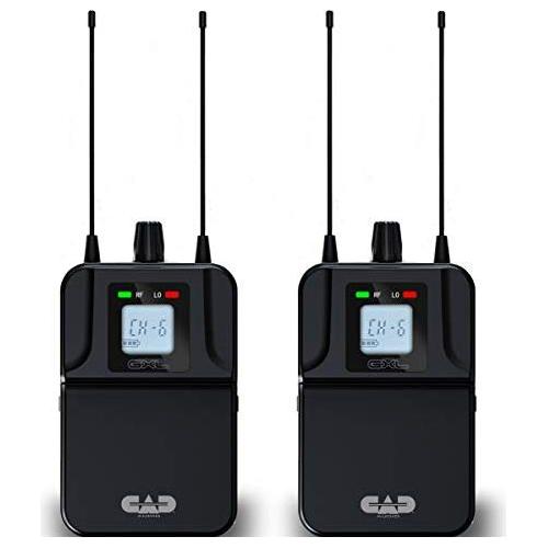 CAD Audio GXLIEM Frequency Agile Wireless In Ear Monitor System includes MEB1 Earbuds, Rack Mount Ears and Antenna Relocation Kit, Silver