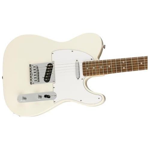 Squier Affinity Series® Telecaster, Indian Laurel Fingerboard, Olympic White Bundle w/ 12 Picks & Liquid Audio Polishing Cloth