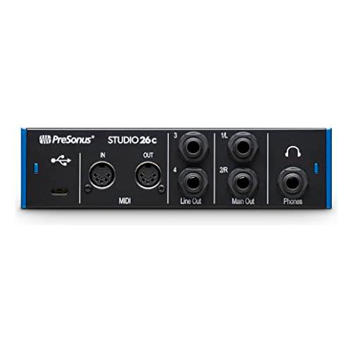 PreSonus Studio 26c 2x4, 192 kHz, USB Audio Interface with Studio One Artist and Ableton Live Lite DAW Recording Software