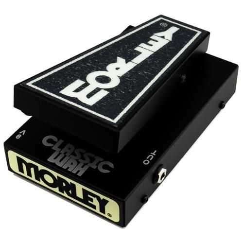 Morley 20/20 Classic Switchless Wah Pedal Bundle w/2x Strukture S6P48 Woven Right Angle Patch Cables, 12x Guitar Picks and Liquid Audio Polishing Cloth