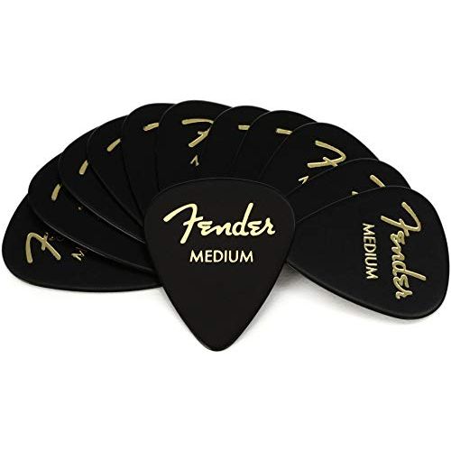 Fender Classic Celluloid Guitar Picks 346 Shape, Tortoise Shell, Extra Heavy