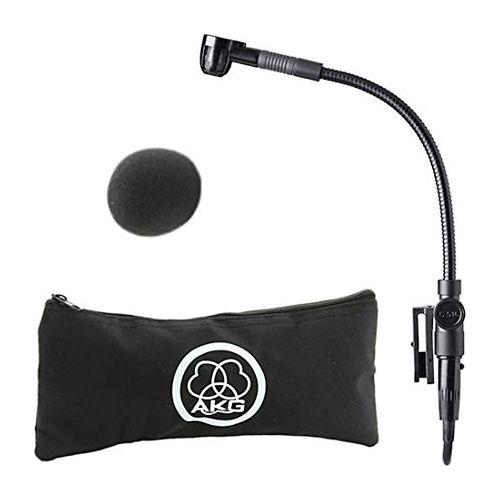 AKG Pro Audio C518 ML Professional Miniature Clamp-On Condenser Microphone with Mini XLR to Mini XLR Cable and A400 Adapter Plate