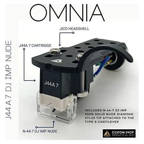 Turntable Cartridge Pre-Mounted on Black Jico Headshell Omnia J44A 7 DJ IMP Nude (J-AAC0202)