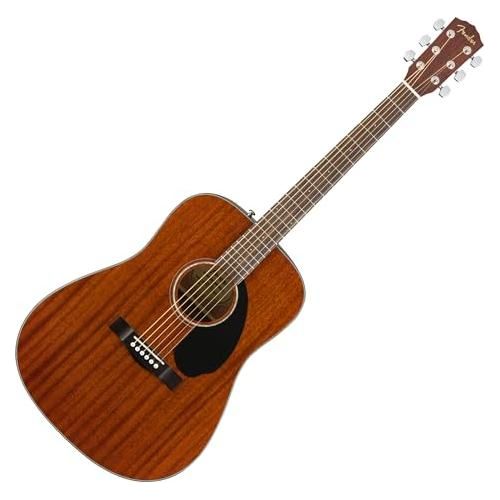 Fender CD-60S Dreadnought Acoustic Guitar, Walnut Fingerboard, All-Mahogany