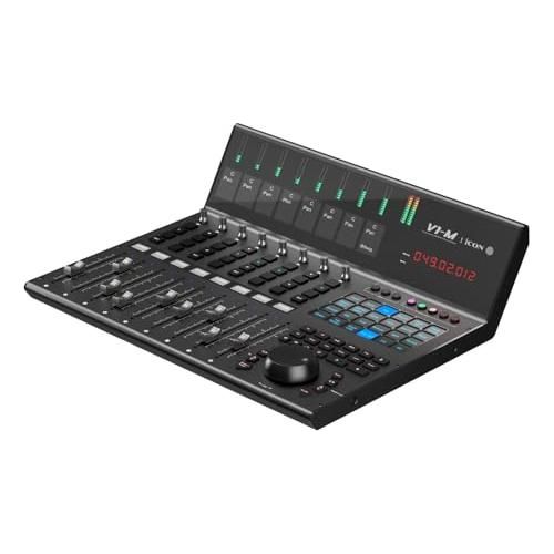 ICON Pro Audio V1-M USB MIDI DAW Control Surface Bundle w/ICON V1-X Extender for V1-M and Liquid Audio Polishing Cloth