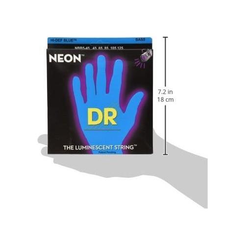 DR Handmade Strings DR Hi-Def Neon Blue Medium Bass Guitar Strings (NBB-45)