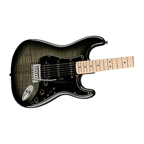 Squier Affinity Series Stratocaster FMT Electric Guitar, Black Burst, Maple Fingerboard