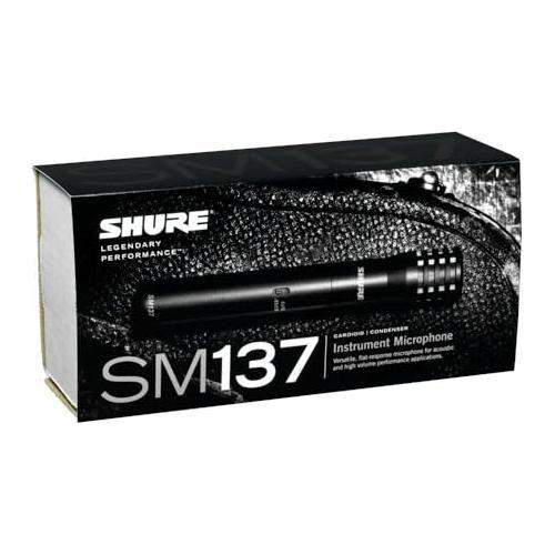 Shure SM137-LC Cardioid Condenser Microphone, includes Zipper Pouch and Microphone Clip