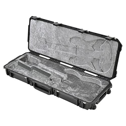 SKB iSeries Waterproof Strat and Tele Guitar Injection Molded Mil-Standard Waterproof Flight Case with Quiet-Glide Wheels