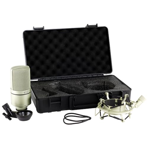 Liquid Audio - MXL 990 Large-diaphragm Condenser Microphone Bundle w/Pig Hog PHM10 8mm Mic Cable, Pop Filter Polishing Cloth