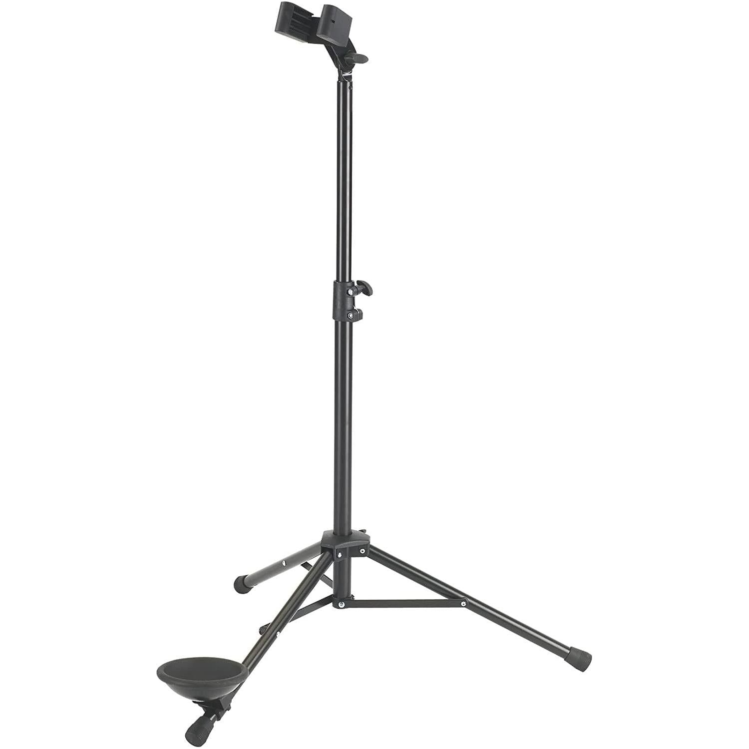 K&M König & Meyer Bassoon Stand 15010.011.55 | Stable Secure Adjustable/Folding Stand For Bass Clarinet & Eb Alto | Lightweight & Compact Tripod Base | Felt Support Arms | Made in Germany | Black