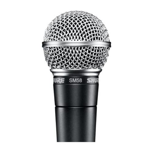 Shure SM58-LC Vocal Microphone with H&A Value Series XLR M to F Professional Microphone Cable - 10'