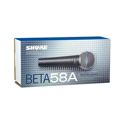 Shure BETA 58A Supercardioid Dynamic Microphone with High Output Neodymium Element for Vocal/Inst